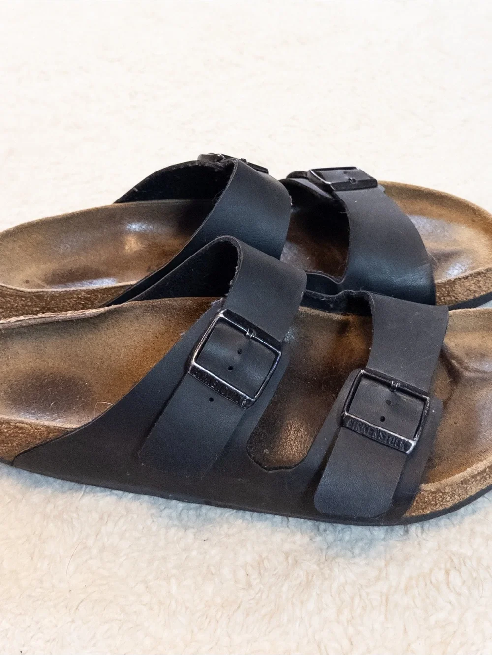 Birkenstock Arizona Black Leather Sandals Men’s Size 45 (US 12/12.5)